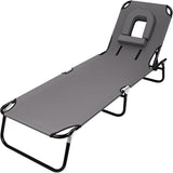 Face Down Chaise Lounge Chair, 4-Position Height Adjustable Sunbathing - Photo 1