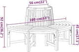 Circular Eucalyptus Wood Tree Bench for Outdoor Seating - Photo 2