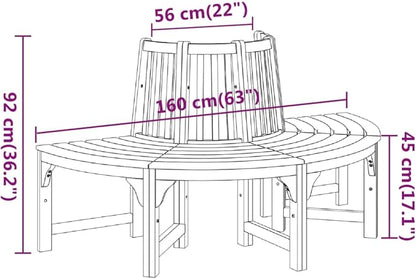 vidaXL Outdoor Garden & Terrace Eucalyptus Bench, Vintage Style, Rustic Patio Seat for Relaxing