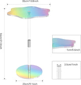 Rainbow Clear Side Table Small Acrylic End Tables 13.8 * 11.6 H: 21.3 Inch Modern Flower-Like Shape Drink Table for - Photo 3