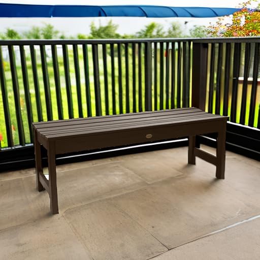 Highwood Lehigh Backless Bench, 4 Feet, Weathered Acorn