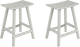 WestinTrends Malibu 2 Piece Set of 24 Height Outdoor/Patio Saddle bar stools, Sand - Photo 3