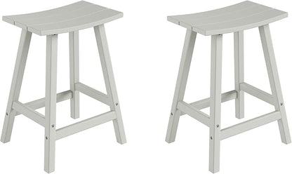WestinTrends Malibu 2 Piece Set of 29 Height Outdoor/Patio Saddle bar stools, Sand