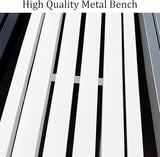 Metal Garden Bench Outdoor Seat 2-Person Patio Benches Park Bench Backless Chair Front Porch Seat 3.3ft 3.9ft 4.9ft - Photo 7