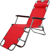 Patio Lounge Chair, Portable Folding Outdoor Patio Lounge Chairs Sun Pool Lawn Chaise with Pillow for Outdoor Camping - Photo 1