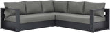 Modway Tahoe Aluminum 3-Piece Outdoor Patio Furniture Gray Charcoal - Photo 4