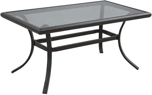 HomeRoots 21" Black Metal Outdoor Coffee Table