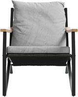 2-tig Garden Chair Set Black Light Gray Outdoor Furniture Set Patio Set Modern Look Practical Use for Patios Balconies - Photo 4