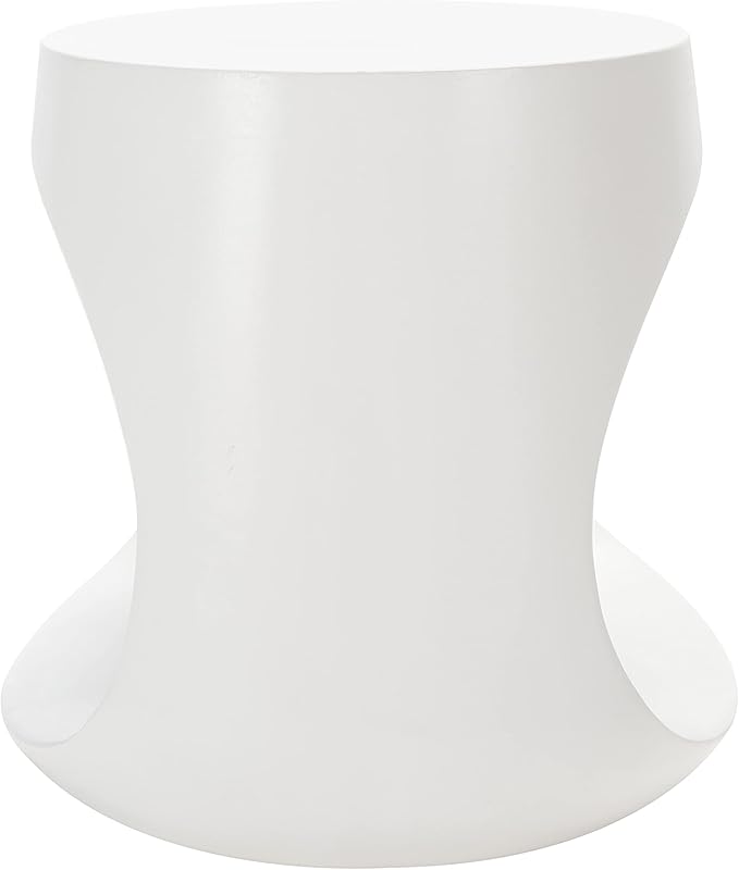 SAFAVIEH Outdoor Collection Vikki Modern Ivory Concrete Accent Table (Fully Assembled) VNN1040B