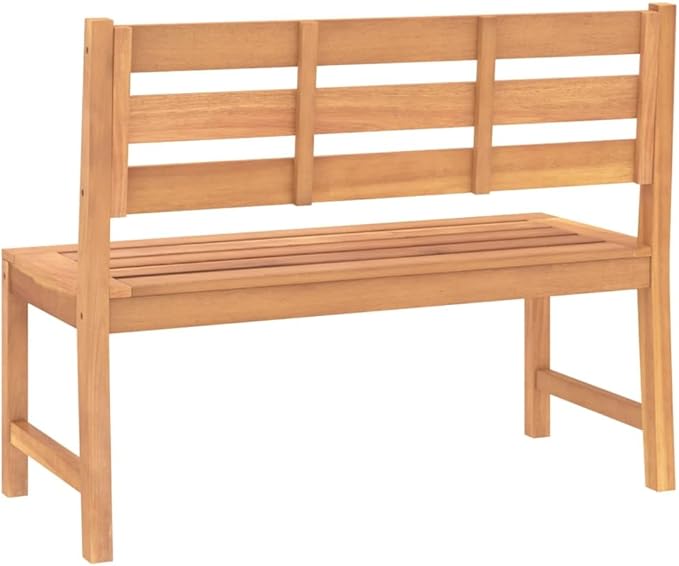 Patio Bench 44.9" Solid Teak Wood Patio Furniture, Patio Benches