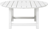 WestinTrends Malibu Low Outdoor HDPE Round Patio Coffee Table, White - Photo 3