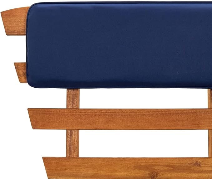 Patio Bench with Cushions 2-in-1 75" Solid Acacia Wood，Garden Benches,Park Benches,Outdoor Benches,Outdoor Furniture for Park Patio Deck Deck Lawn