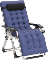 Slsy Zero Gravity Chair, Reclining Lounge Chair with Removable Cushion & Tray for Indoor and Outdoor - Photo 5
