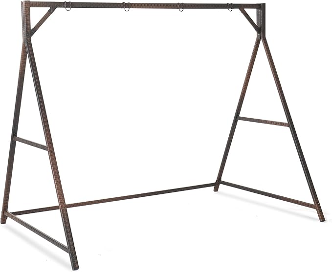 PE Rattan Porch Swing Frame, A-Type Swing Stand with Weather Resistant Design, 1200 lbs Weight Capacity - Photo 1