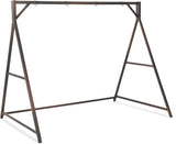 PE Rattan Porch Swing Frame, A-Type Swing Stand with Weather Resistant Design, 1200 lbs Weight Capacity - Photo 1
