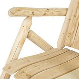Outdoor Wooden Log Adirondack Rocker, Rocking Chair, Natural Wood - Adirondack Style - Photo 4
