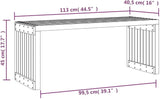 vidaXL Extendable Patio Bench Made from Solid Pine Wood, Ideal for Outdoor and Indoor Use - Photo 3