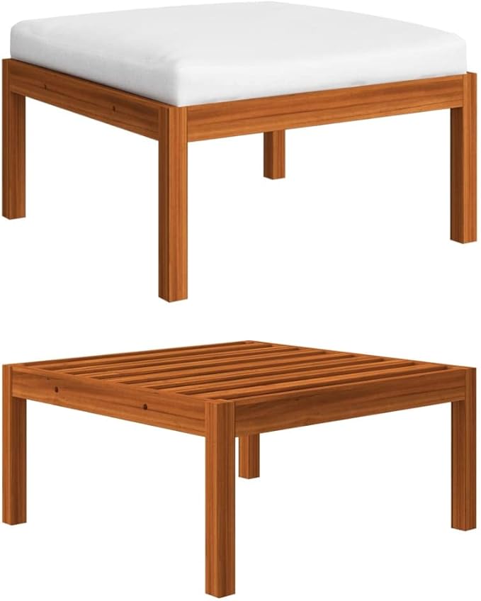 4-Piece Garden Lounge Set with Plush Cushions and Solid Acacia Wood Frame - Photo 8