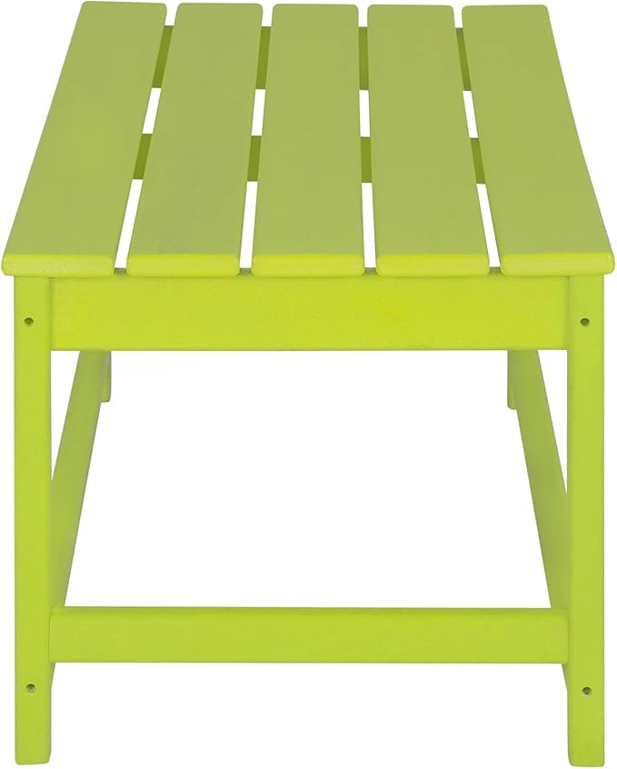 WO Home Furniture Adirondack Chairs Table Set of 3 PCS Outdoor Folding Chairs Coffee Table Weather/UV Resistant for Lawn - Photo 9