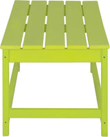 WO Home Furniture Adirondack Chairs Table Set of 3 PCS Outdoor Folding Chairs Coffee Table Weather/UV Resistant for Lawn - Photo 9