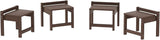 Stackable HDPE Foot Stool - All-Weather Indoor/Outdoor Seating for Patio, Living Room & Bathroom - Photo 3