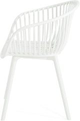 Christopher Knight Home Modern Accent Chair–White Outdoor Patio Chairs Set of 2 – Lounge Chairs for Balcony or Garden – - Photo 9