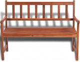 Patio Bench, Rustic Outdoor Patio Bench, Porch Chair, Wood Garden Bench, with Backrest and Armrests, for Outdoor, Park - Photo 3