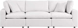 Modway Commix Outdoor Patio Overstuffed Sofa in White - Photo 1