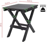 Outdoor Side Table Patio HDPE Small Outside Plastic Folding End Tables for Porch, Patio, Adirondack, Pool, Indoor, Deck - Photo 3