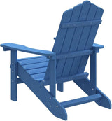 Aqua Blue Garden Adirondack Chair High Density Polyethylene Durable Outdoor Furniture for Patio and Garden Relaxation - Photo 6