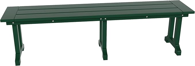 WO WESTIN OUTDOOR HDPE Laguna Trestle 65" Bench,Dark Green