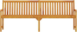 Garden Bench Deck Bench Patio Bench 86.2" Solid Acacia Wood - Photo 3