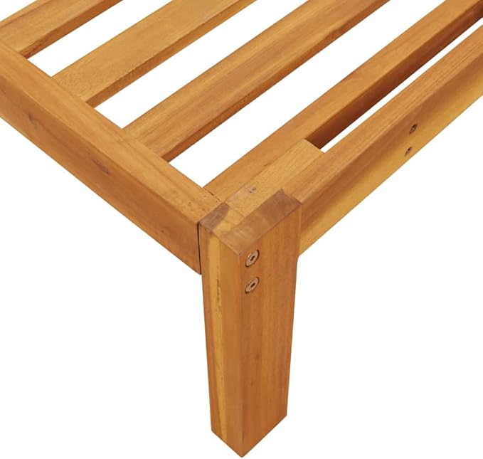 Pallet Sofa Natural Acacia Solid Acacia Wood with Oil Finish Outdoor Furniture Outdoor Couch Poolside Lounge Furniture Backyard Seating Ensemble for Deck Balcony Patio Garden