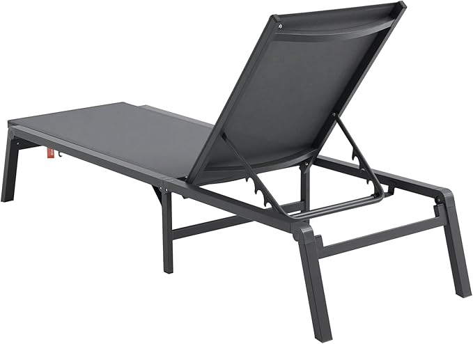 VEVOR 2 Pcs Chaise Lounge Chairs Outdoor, Aluminum Patio Lounge Chair with Adjustable 5-Position - Photo 10