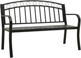 Garden Bench Outdoor Bench Patio Bench Cushions for Outdoor, Park, Yard, Entryway, Iron Metal Frame Furniture - Photo 3