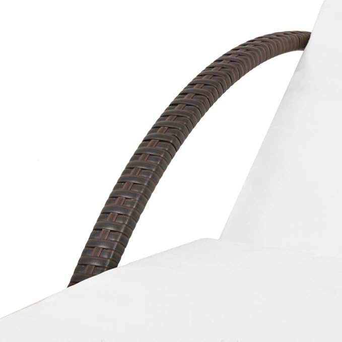 25x76in Adjustable PE Rattan Sun Lounger with Cushion - Photo 7