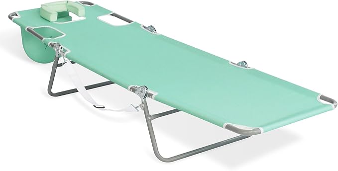Ostrich Chaise Lounge Outdoor Portable Folding 4-Position Recliner Chair for Beach, Patio, Camp - Photo 3