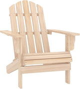 Solid Fir Wood Adirondack Chair Outdoor Patio Furniture Comfortable Lounge Seating for Garden Backyard and Deck - Photo 1