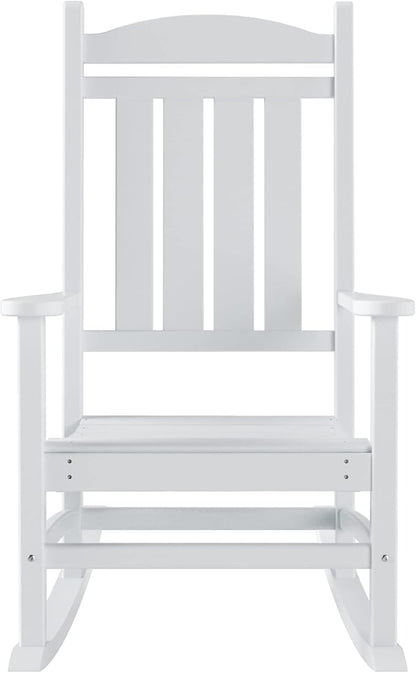 WO WESTIN OUTDOOR HDPE Laguna Classic Porch Rocking Chair (Set of 2), White