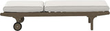 Modway Saratoga Teak Outdoor Chaise Lounge Chair in Weathered Gray White – Adjustable Wood Pool Lounge Chair with - Photo 7