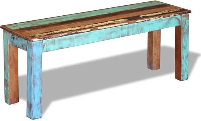 vidaXL Bench Multicolour Solid Reclaimed Wood Medium Durable