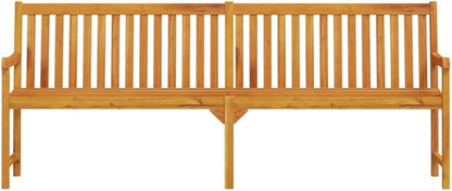 Patio Bench Garden Bench Outdoor Bench for Outdoors Porch Entryway Furniture for Yard 86.2" Solid Acacia Wood