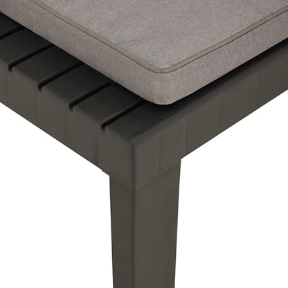 Patio Lounge Chair with Cushion Plastic Gray Front Porch Furniture Outdoor Chair Outdoor Furniture Suitable for lawns, Pools and patios.
