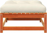 Modular Outdoor Sofa Set with Soft Cushions, Rustic Brown Pine Wood Garden Furniture for Balcony Terrace - Photo 9