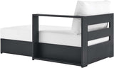 Modway Tahoe Powder-Coated Aluminum Outdoor Chaise Lounge in Gray White with Weather-Resistant Cushions - Photo 5