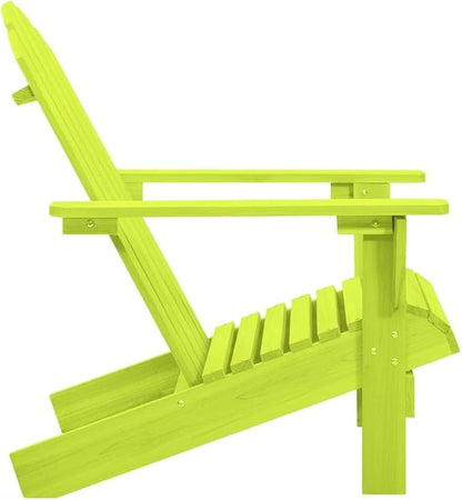 Adirondack Chair Solid Fir Wood Green 35.2" Outdoor Patio Furniture, Ergonomic Lounge Chair for Garden Backyard Poolside with 242.5 lb Capacity Weather-Resistant Design