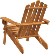 Solid Acacia Wood Foldable Adirondack Chair with Oiled Finish for Outdoor Patio Garden Comfortable Seating and Easy - Photo 6