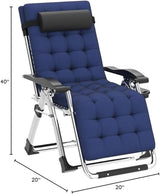 Slsy Zero Gravity Chair Oversized XL, Reclining Lounge Chair with Removable Cushion & Tray for Indoor and Outdoor - Photo 3