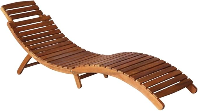 Sunlounger Outdoor Chaise,Outdoor Lounge Chairs Set of 2,Chaise Lounge,Lounge Chairs for Outside,Pool Lounge Chairs,Outdoor Chaise Lounge,with Table Solid Acacia Wood Brown