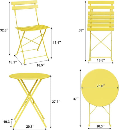 CABIHOME Outdoor Metal Sculpture Garden Chair, Decorative & Functional Resting Seating, Iron Construction, 37.4x7.09x24.8 Inch Outdoor Table and Chair Set for Patio, Garden, Balcony, Yard